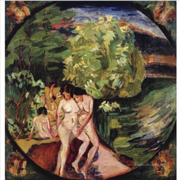 Desnudo Painting - BAÑOS lesbianas Aristarkh Vasilevich Lentulov impresionismo desnudo